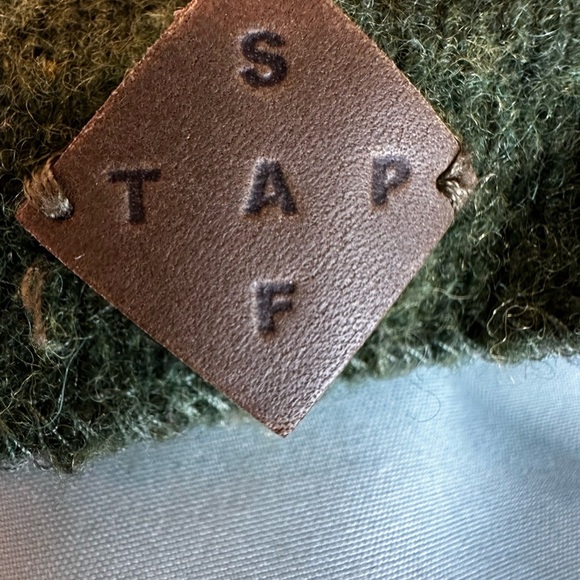 Women’s XL Stapf  Tirol Green Wool Boxy oversized Sweater. waffle knit interior - Picture 7 of 12